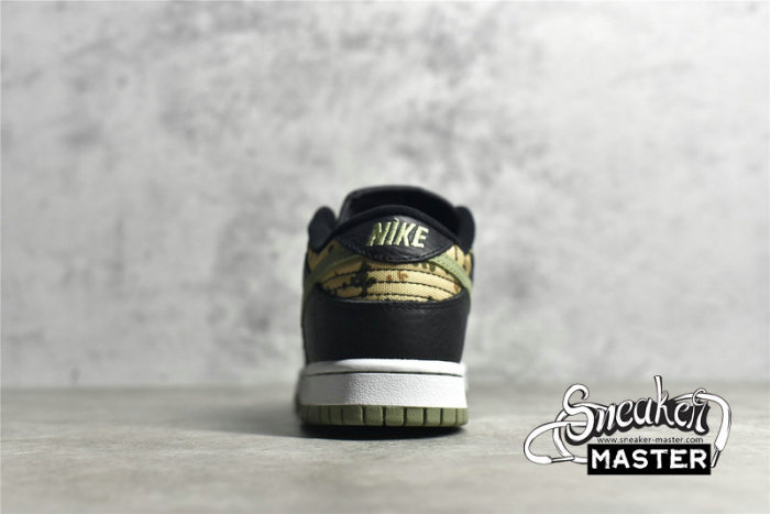 NIKE SB DUNK LOW SE BLACK/OIL GREEN/WHITE/TOTAL ORANGE DH0957-001