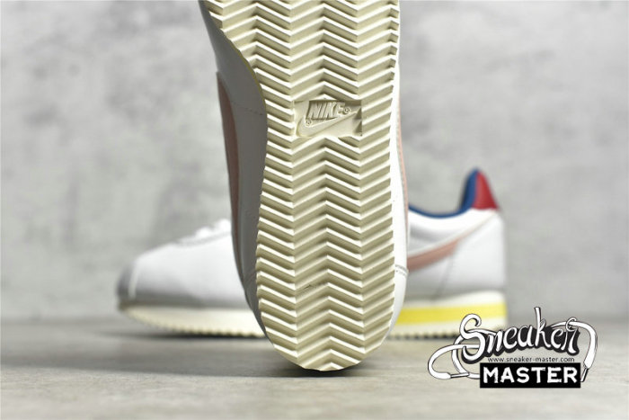 NIKE CLASSIC CORTEZ LEATHER SUMMIT WHITE/GYM RED/CHROME YELLOW/CORAL STARDUST 807471-114