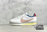 NIKE CLASSIC CORTEZ LEATHER SUMMIT WHITE/GYM RED/CHROME YELLOW/CORAL STARDUST 807471-114