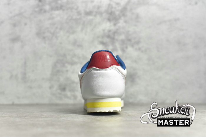 NIKE CLASSIC CORTEZ LEATHER SUMMIT WHITE/GYM RED/CHROME YELLOW/CORAL STARDUST 807471-114