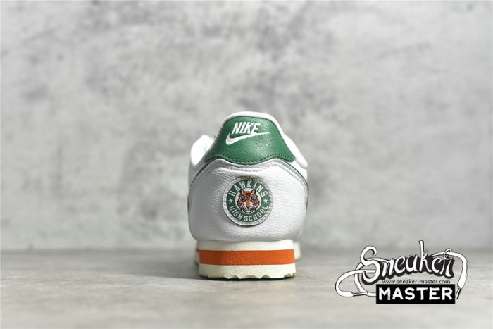 NIKE STRANGER THINGS X CORTEZ HAWKINS HIGH WHITE/PINE GREEN-COSMIC CLAY CJ6106-100