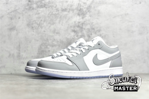 NIKE AIR JORDAN 1 LOW WHITE/WOLF GREY/ALUMINUM DC0774-105