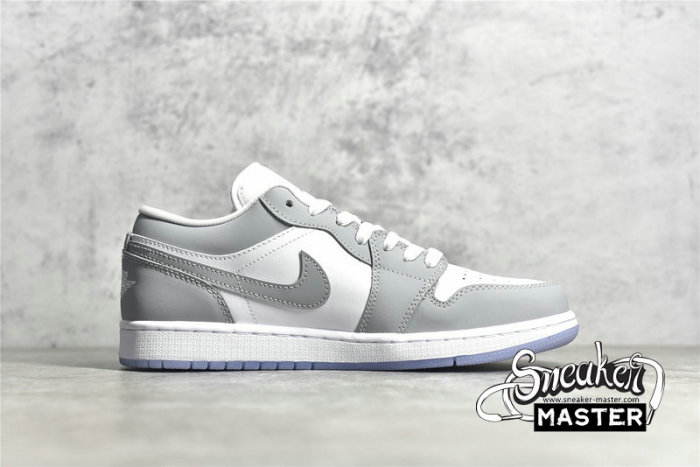 NIKE AIR JORDAN 1 LOW WHITE/WOLF GREY/ALUMINUM DC0774-105