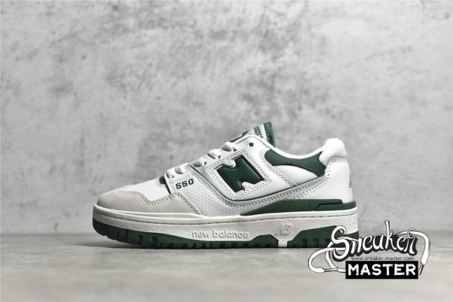 NEW BALANCE 550 RUNNING SHOES WHITE/GREEN/GREEN BB550WT1