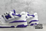 NEW BALANCE 550 RUNNING SHOES WHITE/WHITE/PRISM PURPLE BB550WR1