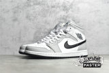 NIKE AIR JORDAN 1 MID GREY FOG WHITE/LIGHT SMOKE GREY/BLACK BQ6472-015