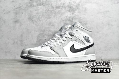 NIKE AIR JORDAN 1 MID GREY FOG WHITE/LIGHT SMOKE GREY/BLACK BQ6472-015
