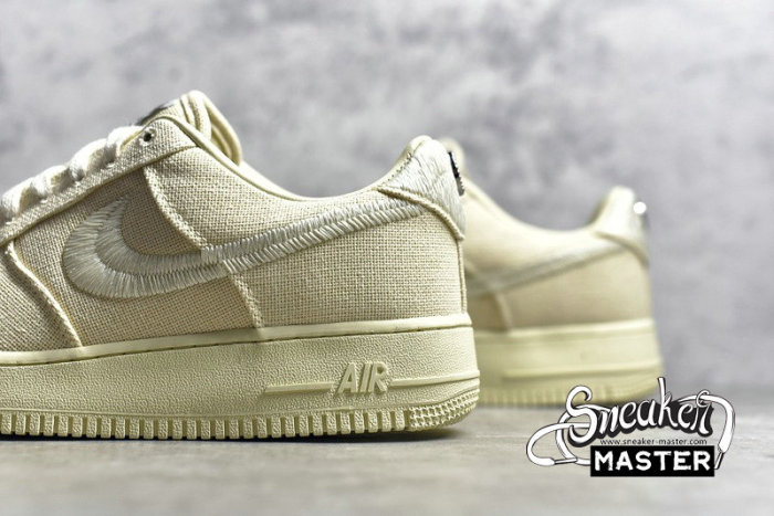 NIKE STUSSY X AIR FORCE 1 LOW FOSSIL STONE/SAIL/OFF WHITE CZ9084-200