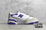 NEW BALANCE 550 RUNNING SHOES WHITE/WHITE/PRISM PURPLE BB550WR1