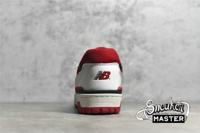 NEW BALANCE 550 RUNNING SHOES WHITE/BLACK/TEAM RED BB550SE1