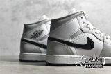 NIKE AIR JORDAN 1 MID GREY FOG WHITE/LIGHT SMOKE GREY/BLACK BQ6472-015