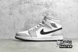 NIKE AIR JORDAN 1 MID GREY FOG WHITE/LIGHT SMOKE GREY/BLACK BQ6472-015
