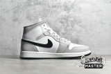 NIKE AIR JORDAN 1 MID GREY FOG WHITE/LIGHT SMOKE GREY/BLACK BQ6472-015
