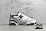 NEW BALANCE 550 RUNNING SHOES WHITE/WHITE/NAVY BB550WA1