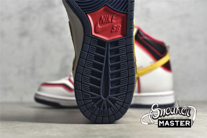 NIKE GUNDAM X DUNK HIGH SB PROJECT UNICORN WHITE/AMARILLO DH7717-100