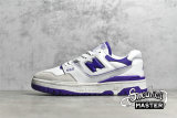 NEW BALANCE 550 RUNNING SHOES WHITE/WHITE/PRISM PURPLE BB550WR1