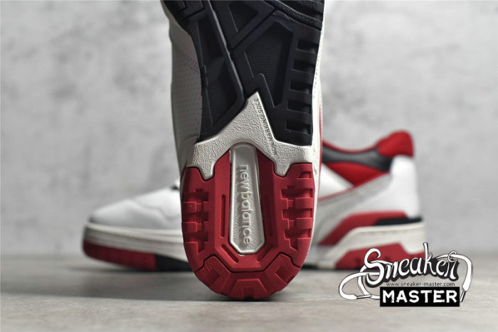 NEW BALANCE 550 RUNNING SHOES WHITE/BLACK/TEAM RED BB550SE1