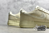 NIKE STUSSY X AIR FORCE 1 LOW FOSSIL STONE/SAIL/OFF WHITE CZ9084-200