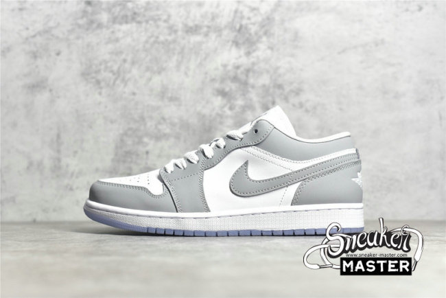 NIKE AIR JORDAN 1 LOW WHITE/WOLF GREY/ALUMINUM DC0774-105