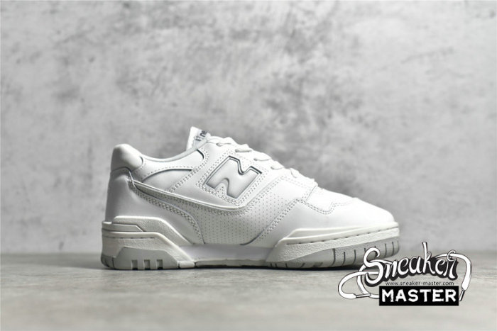 NEW BALANCE 550 RUNNING SHOES WHITE/WHITE/GREY BB550PB1