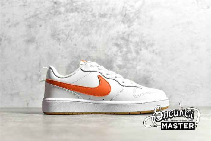 NIKE COURT BOROUGH LOW 2 GS WHITE/SUMMIT WHITE/SAIL/ORANGE BQ5448-114