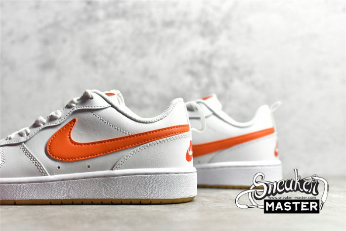 NIKE COURT BOROUGH LOW 2 GS WHITE/SUMMIT WHITE/SAIL/ORANGE BQ5448-114