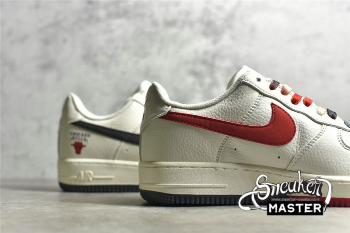 NIKE AIR FORCE 1 LOW 07 CHICAGO BULLS BEIGE/BLACK/RED CH2806-306