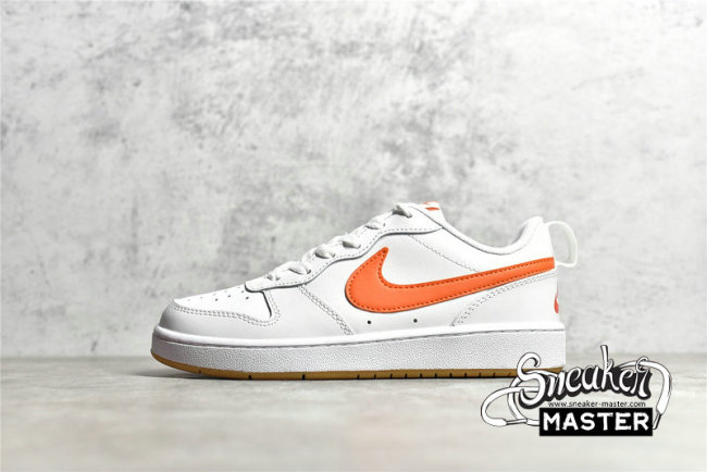 NIKE COURT BOROUGH LOW 2 GS WHITE/SUMMIT WHITE/SAIL/ORANGE BQ5448-114