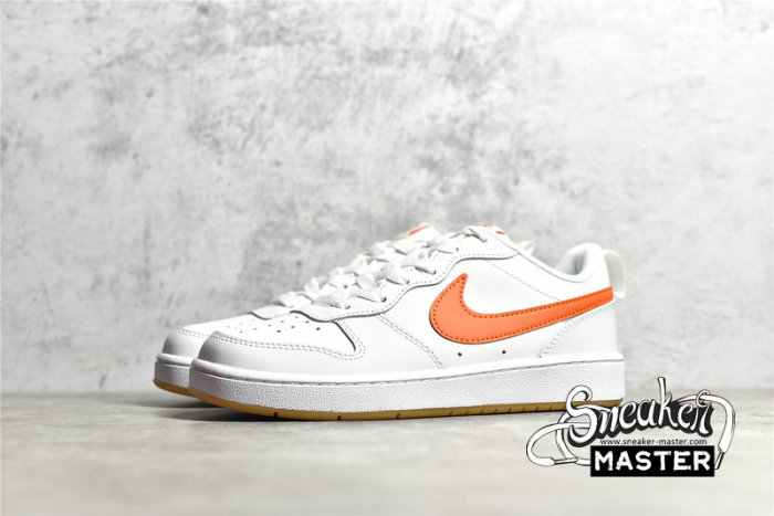 NIKE COURT BOROUGH LOW 2 GS WHITE/SUMMIT WHITE/SAIL/ORANGE BQ5448-114