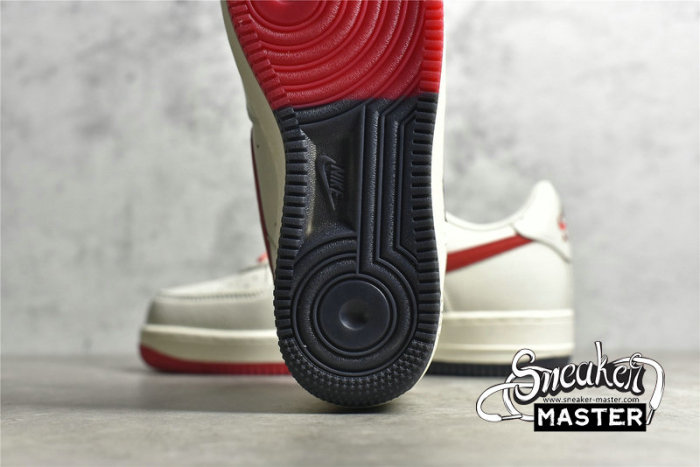 NIKE AIR FORCE 1 LOW 07 CHICAGO BULLS BEIGE/BLACK/RED CH2806-306