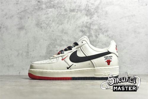 NIKE AIR FORCE 1 LOW 07 CHICAGO BULLS BEIGE/BLACK/RED CH2806-306