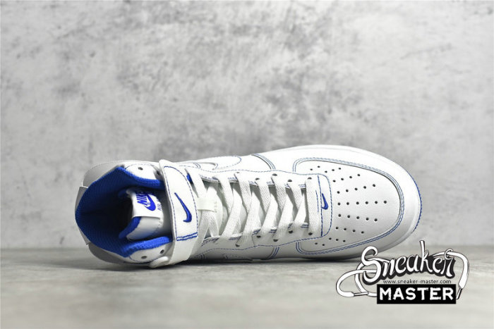 NIKE AIR FORCE 1 HIGH WHITE/WHITE/ROYAL BLUE CV1753-101