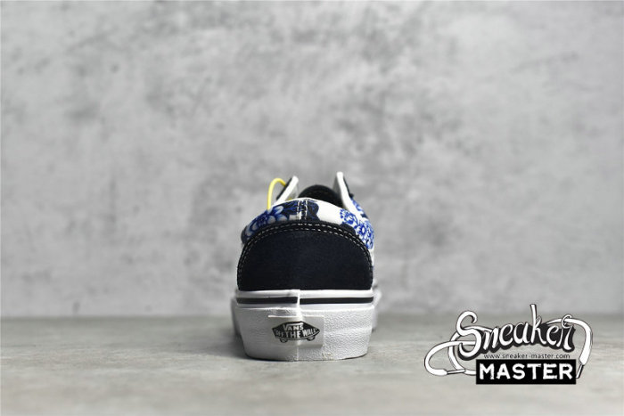 VANS OLD SKOOL BLACK/FLORAL BLUE/WHITE VN0A7Q2JY6Z