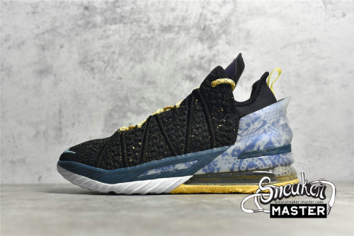 NIKE LEBRON 18 EP REFLECTIONS BLACK/BLEACHED AQUA/TOPAZ GOLD/DARK TEAL DB7644-003