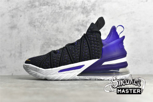 NIKE LEBRON 18 EP LAKERS BLACK/METALLIC GOLD/COURT PURPLE/WHITE CQ9284-004