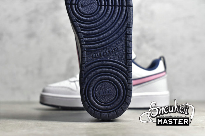 NIKE COURT BOROUGH LOW 2 SE WHITE/PINK/NAVY BLUE DB3090-100