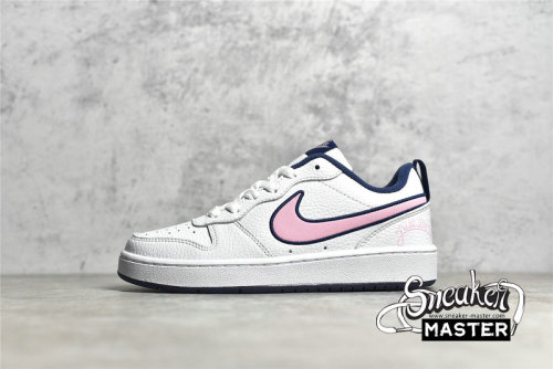 NIKE COURT BOROUGH LOW 2 SE WHITE/PINK/NAVY BLUE DB3090-100