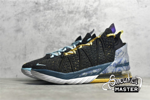 NIKE LEBRON 18 EP REFLECTIONS BLACK/BLEACHED AQUA/TOPAZ GOLD/DARK TEAL DB7644-003