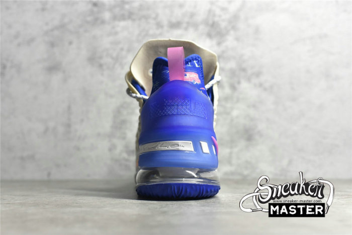 NIKE LEBRON 18 LOS ANGELES BY DAY LIGHT CREAM/GAME ROYAL/SPIRAL SAGE/PINK GLOW DB8148-200