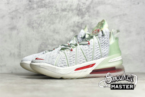 NIKE LEBRON 18 EP EMPIRE JADE PURE PLATINUM/CREAM GRASS GREEN/UNIVERSITY RED DB7644-002