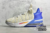 NIKE LEBRON 18 LOS ANGELES BY DAY LIGHT CREAM/GAME ROYAL/SPIRAL SAGE/PINK GLOW DB8148-200