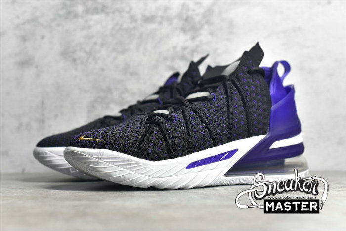 NIKE LEBRON 18 EP LAKERS BLACK/METALLIC GOLD/COURT PURPLE/WHITE CQ9284-004