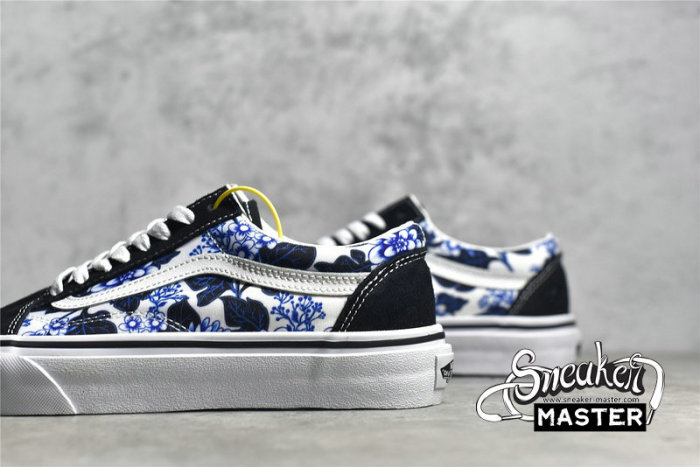 VANS OLD SKOOL BLACK/FLORAL BLUE/WHITE VN0A7Q2JY6Z