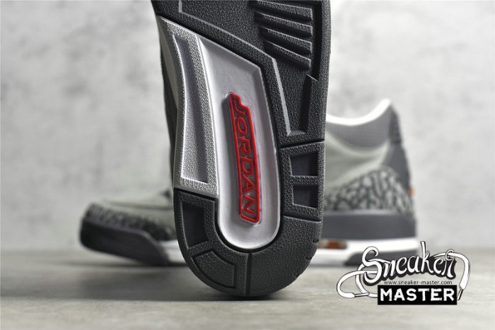 NIKE AIR JORDAN 3 RETRO COOL GREY 2021 SILVER/LIGHT GRAPHITE/ORANGE PEEL/SPORT RED CT8532-012