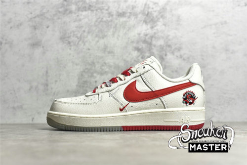 NIKE AIR FORCE 1 LOW 07 RAPTORS BEIGE/SILVER/GREY-RED CH2608-216