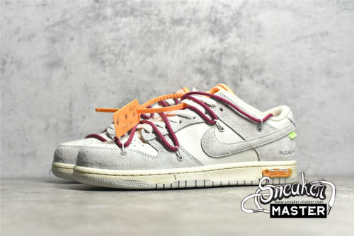 NIKE OFF-WHITE X SB DUNK LOW LOT 35 OF 50 SAIL/NEUTRAL GREY/PINK DJ0950-114