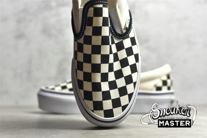 VANS CHECKERBOARD CLASSIC SLIP-ON ENFANT WHITE/BLACK/BEIGE VN-0EYEBWW