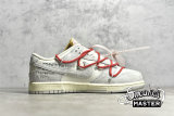 NIKE OFF-WHITE X SB DUNK LOW LOT 33 OF 50 SAIL/NEUTRAL GREY/CHILE RED DJ0950-118