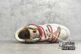 NIKE OFF-WHITE X SB DUNK LOW LOT 33 OF 50 SAIL/NEUTRAL GREY/CHILE RED DJ0950-118