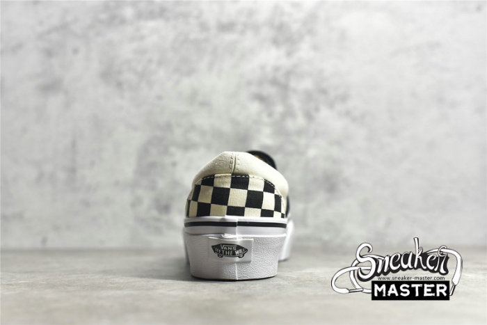 VANS CHECKERBOARD CLASSIC SLIP-ON ENFANT WHITE/BLACK/BEIGE VN-0EYEBWW